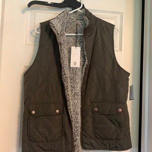 Brand new olive vests
